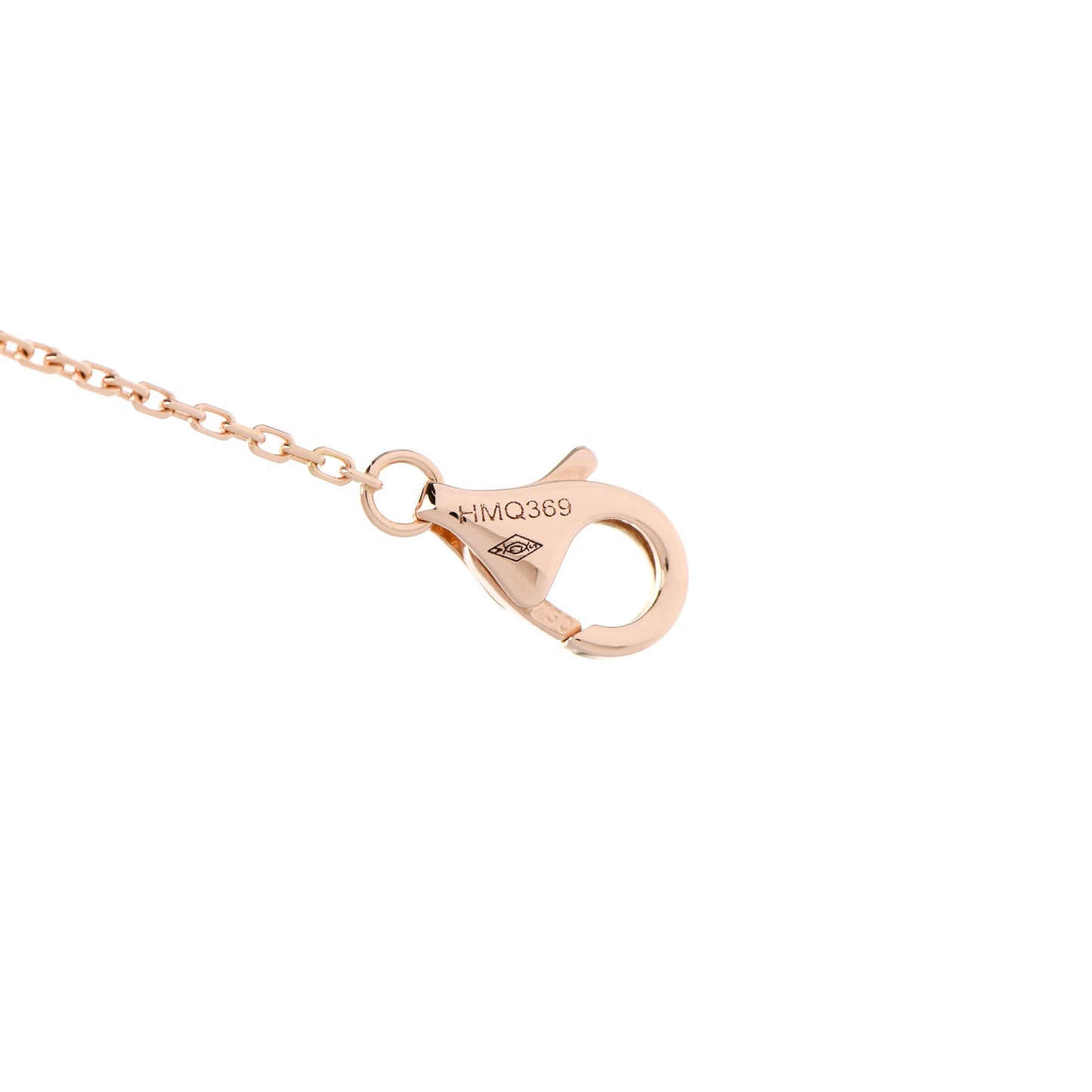 18K Pink Gold Diamond .23ct C De Cartier Pendant Necklace