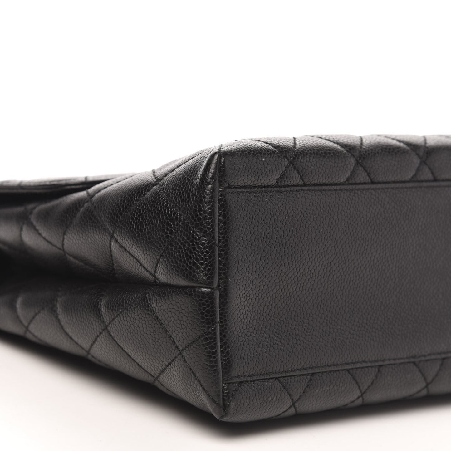 Caviar Quilted Jumbo Kelly Flap Black