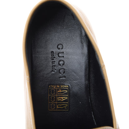 Gucci Lambskin Womens Brixton Horsebit Loafers 35.5 Wheat 8 of 12