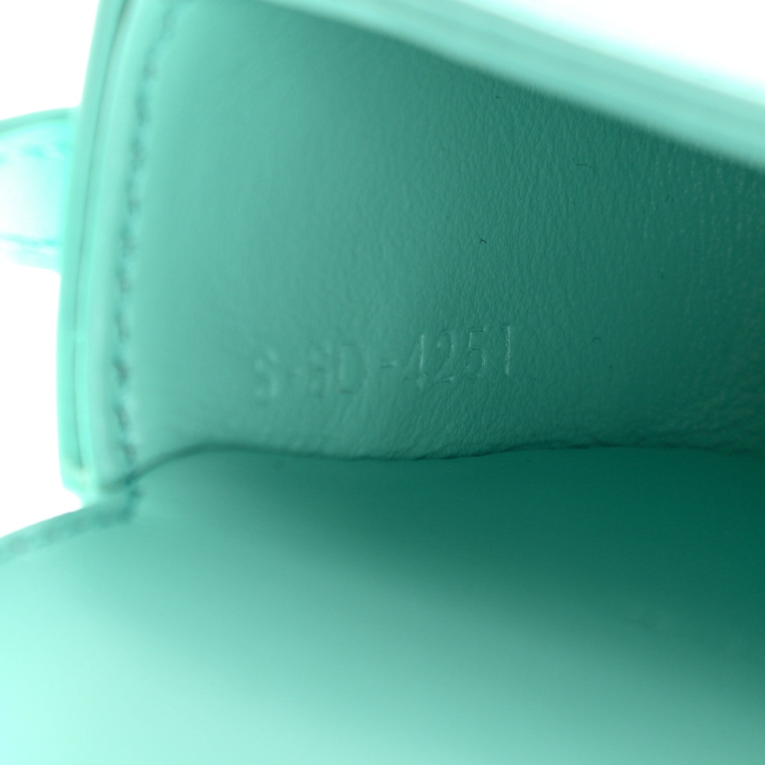 Celine Calfskin Triomphe Airpods Case With Strap Turquoise 8 of 12
