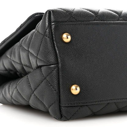 Chanel Caviar Quilted Small Coco Handle Flap Black 9 of 12