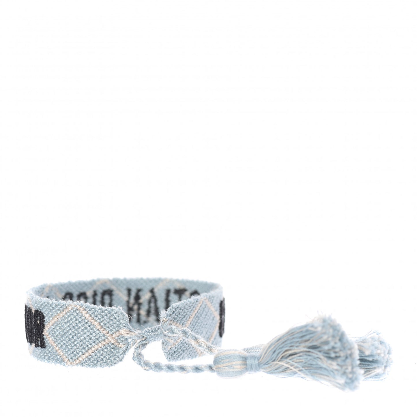Woven Cotton J'Adior Friendship Bracelet Set Blue Nude