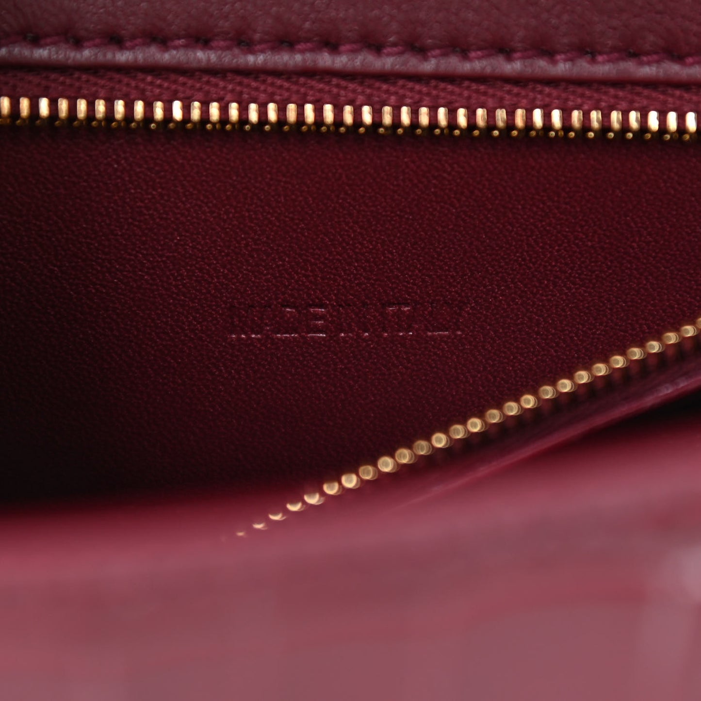 Shiny Calfskin Crocodile Embossed Small Hourglass Top Handle Bag Dark Red