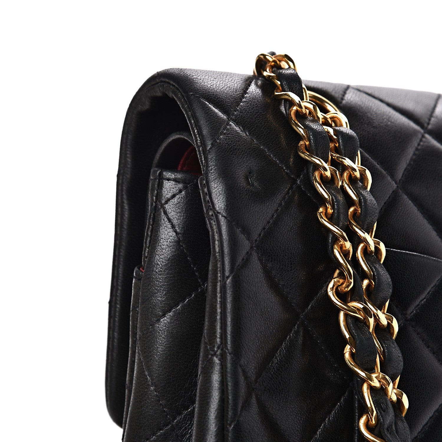 Chanel Lambskin Quilted Medium Double Flap Black 13 of 18