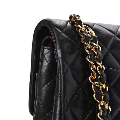 Chanel Lambskin Quilted Medium Double Flap Black 13 of 18