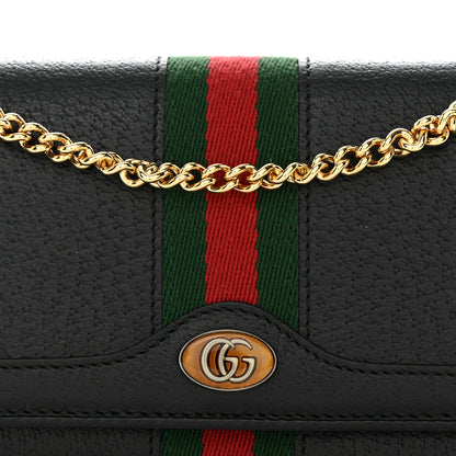 Gucci Calfskin Web Ophidia Wallet On Chain Black 8 of 11