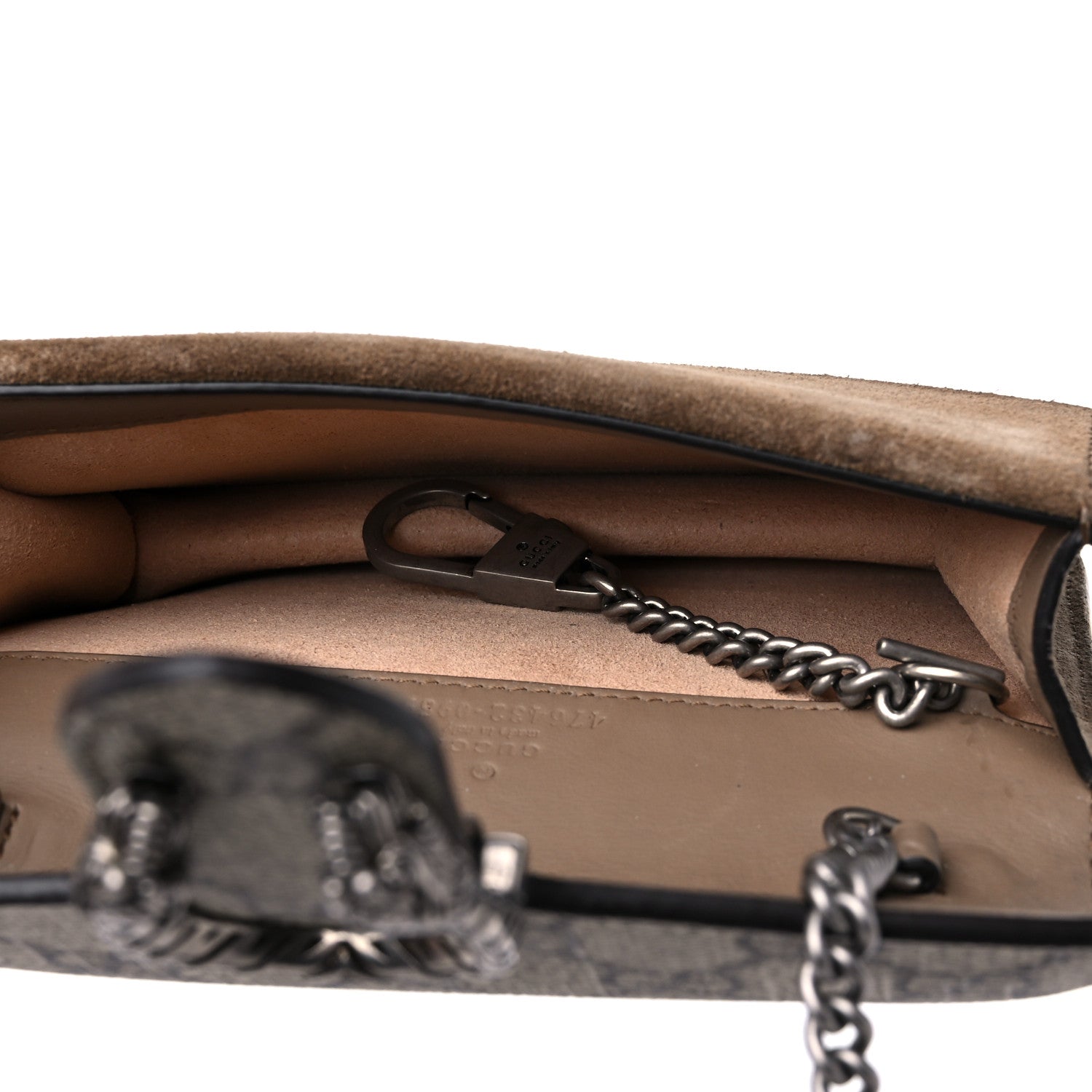 Gucci GG Supreme Monogram Super Mini Dionysus Shoulder Bag Taupe 5 of 9