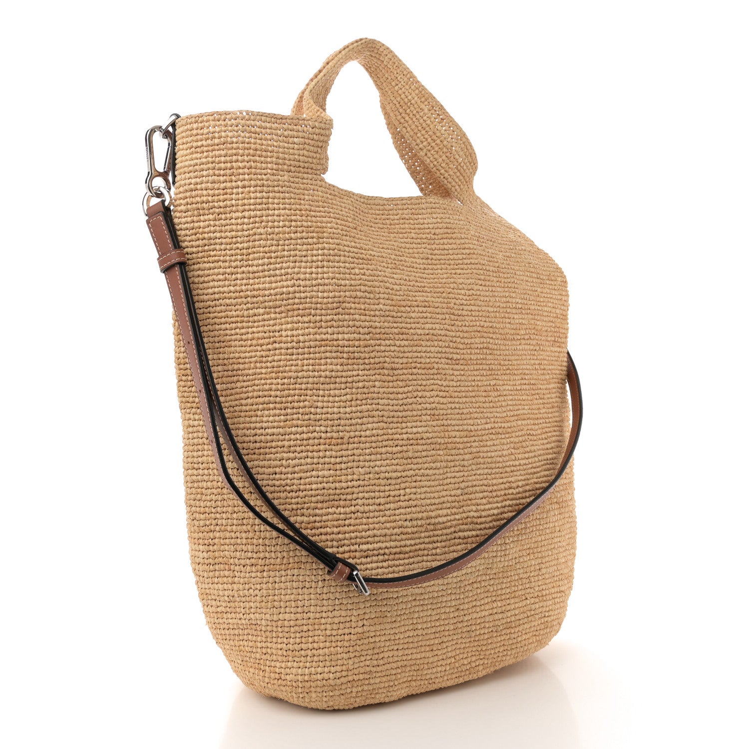 Loewe Raffia Paula's Ibiza Slit Tote Bag Natural Tan 3 of 11