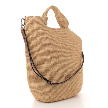Loewe Raffia Paula's Ibiza Slit Tote Bag Natural Tan 3 of 11