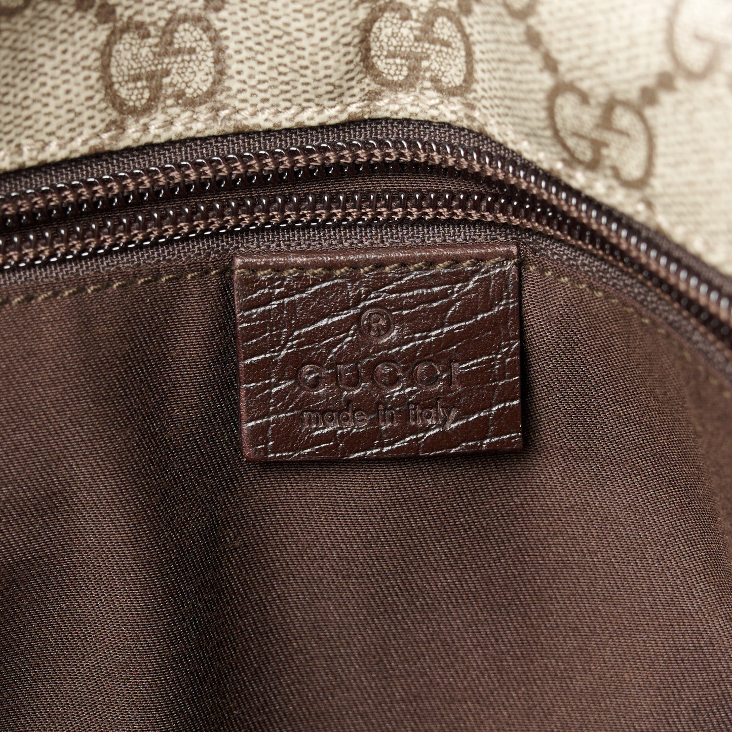 GG Plus Monogram Web Large Flap Messenger Bag Beige Dark Brown