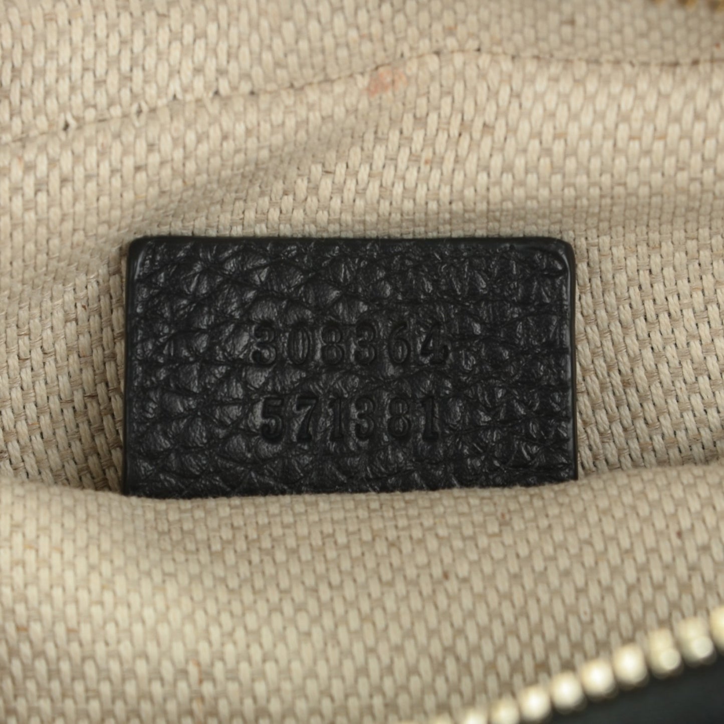Pebbled Calfskin Small Soho Disco Bag Black