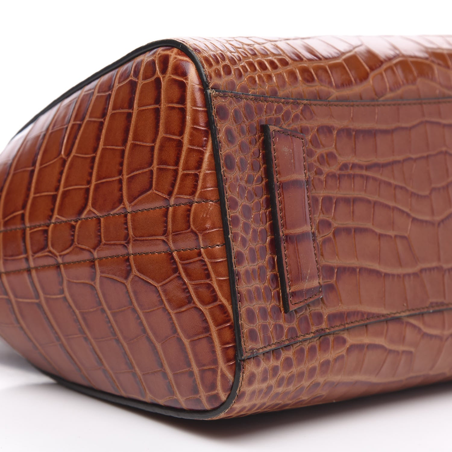 Givenchy Calfskin Crocodile Embossed Small Antigona Cognac 7 of 13