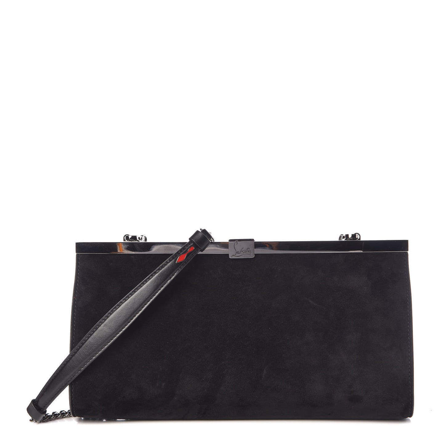 Veau Velours Palmette Clutch Black