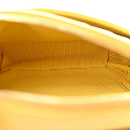 Chanel Crumpled Glazed Lambskin Quilted Waist Bag Fanny Pack Yellow 5 of 12