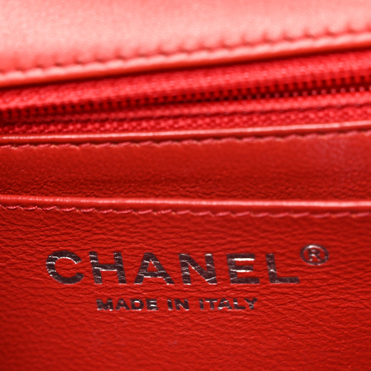 Chanel Patent Chevron Quilted Mini Square Flap Red 6 of 12
