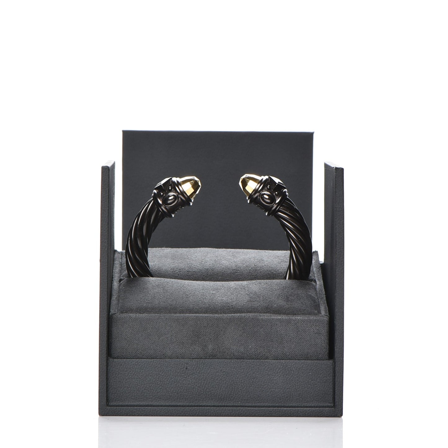 Aluminum 10mm Renaissance Cable Bracelet Black Gold