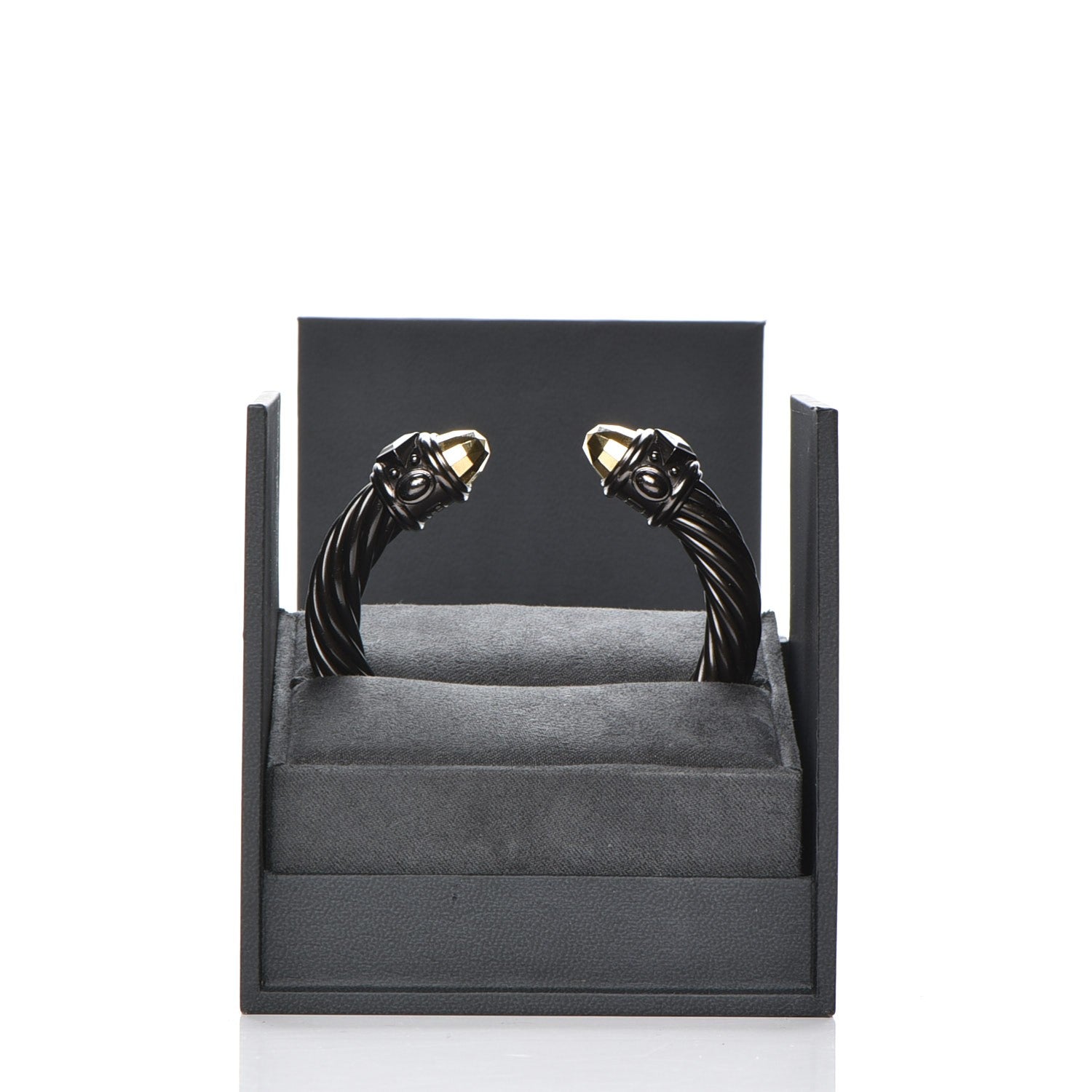 David Yurman Aluminum 10mm Renaissance Cable Bracelet Black Gold 7 of 7