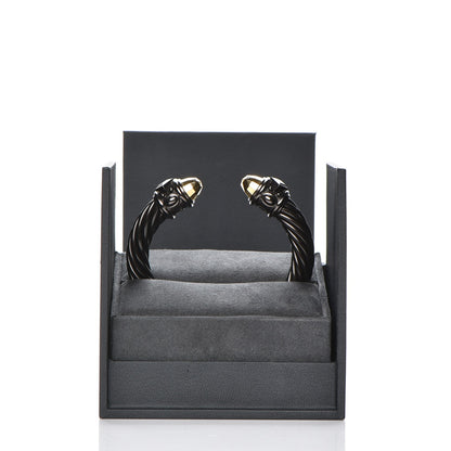 David Yurman Aluminum 10mm Renaissance Cable Bracelet Black Gold 7 of 7