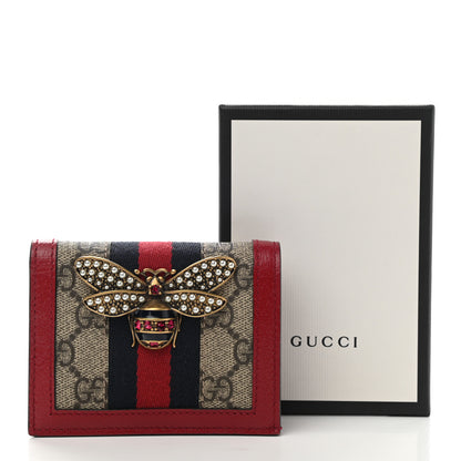 Gucci GG Supreme Monogram Queen Margaret Card Case Red 8 of 8