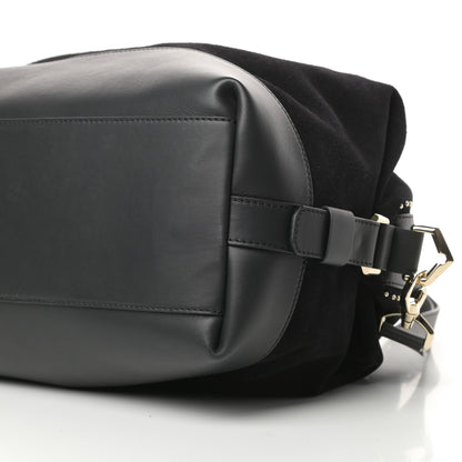 Givenchy Suede Calfskin Studded Medium Nightingale Black 10 of 10