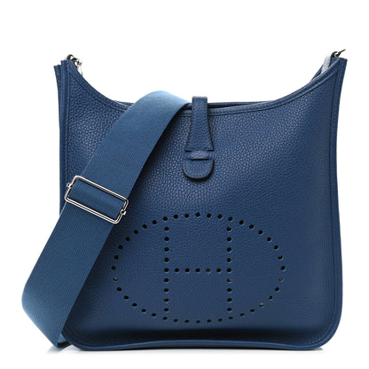 Hermes Taurillon Clemence Evelyne III PM Deep Blue 1 of 8