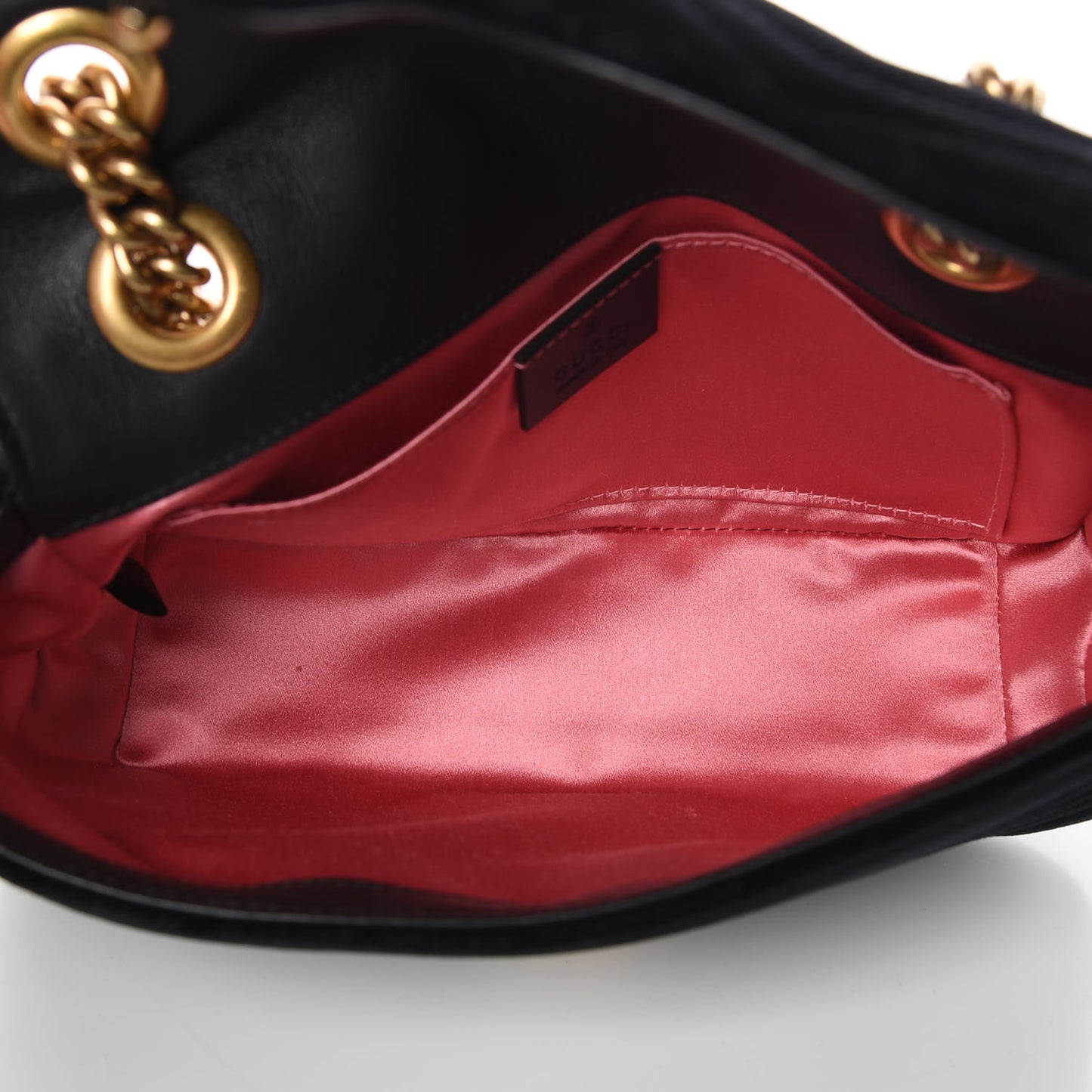 Velvet Matelasse Mini GG Marmont Shoulder Bag Black