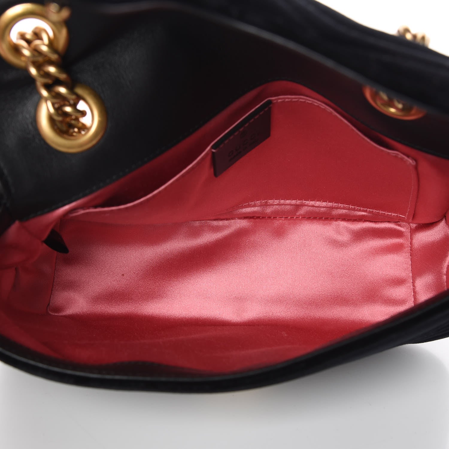 Gucci Velvet Matelasse Mini GG Marmont Shoulder Bag Black 7 of 9