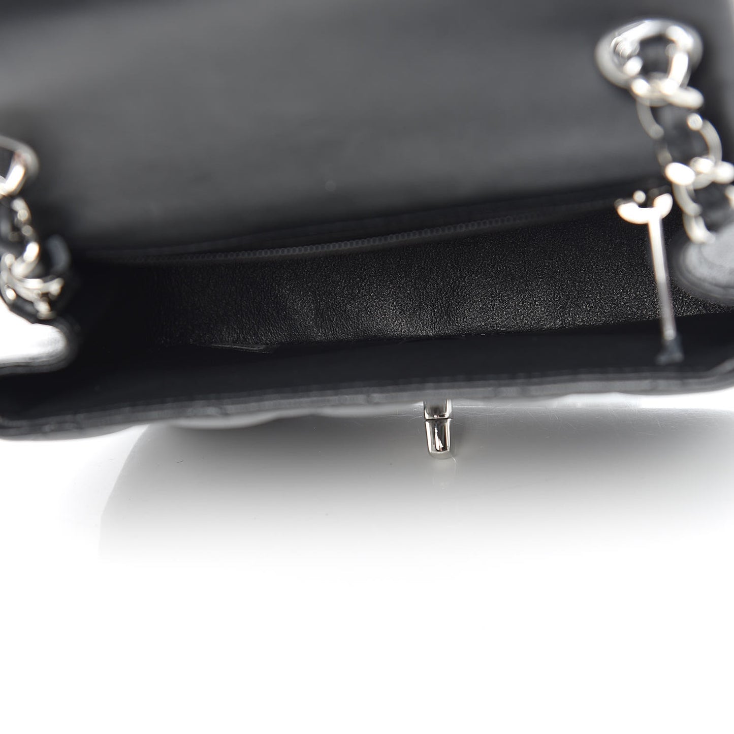 Lambskin Quilted Mini Square Flap Black