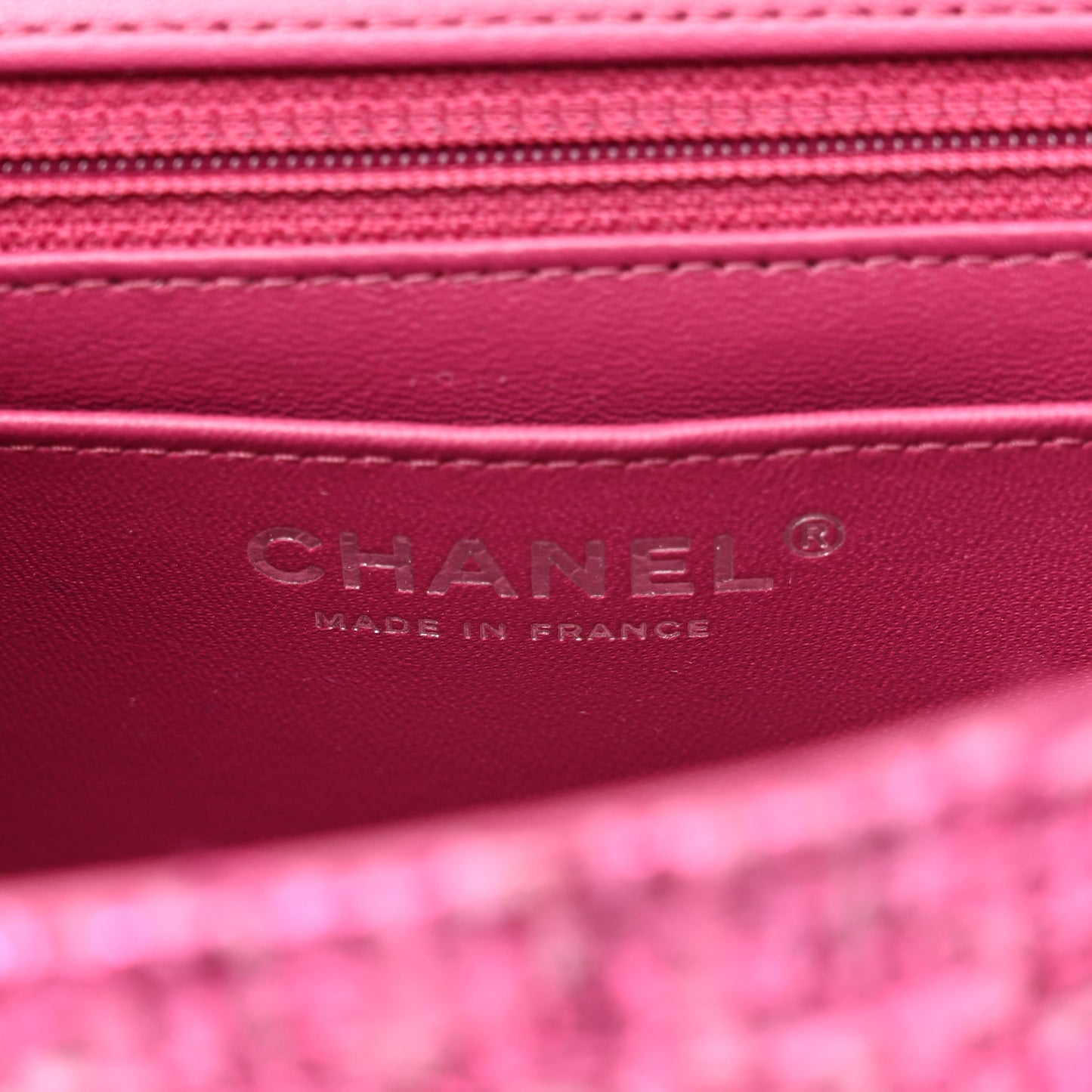Metallic Tweed Quilted Mini Rectangular Flap Pink