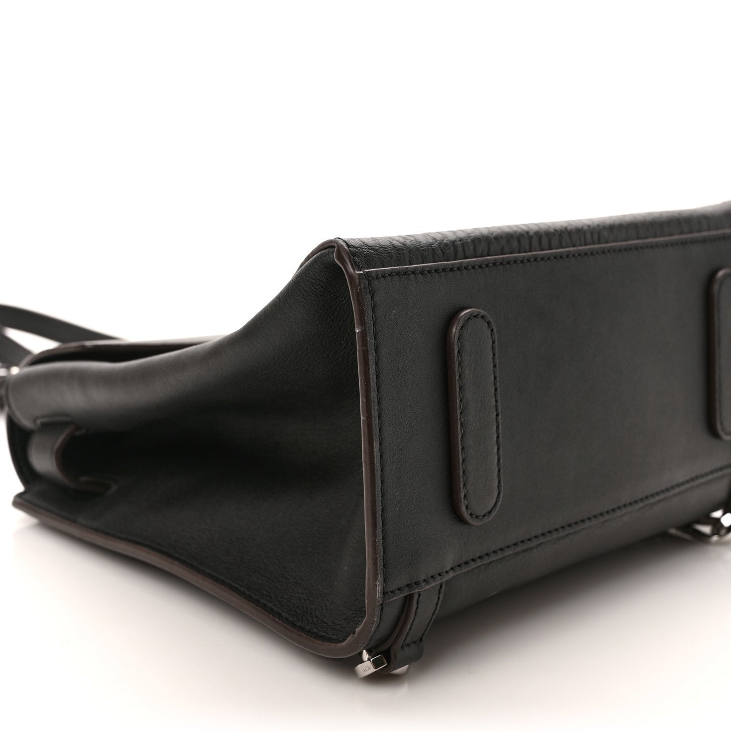 Calfskin Ottoman Essential Visetos Small Backpack Black