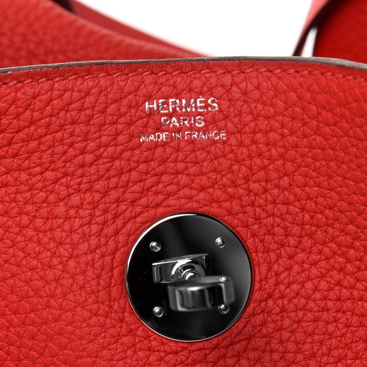 Hermes Taurillon Clemence Lindy 30 Rouge Tomate 7 of 11