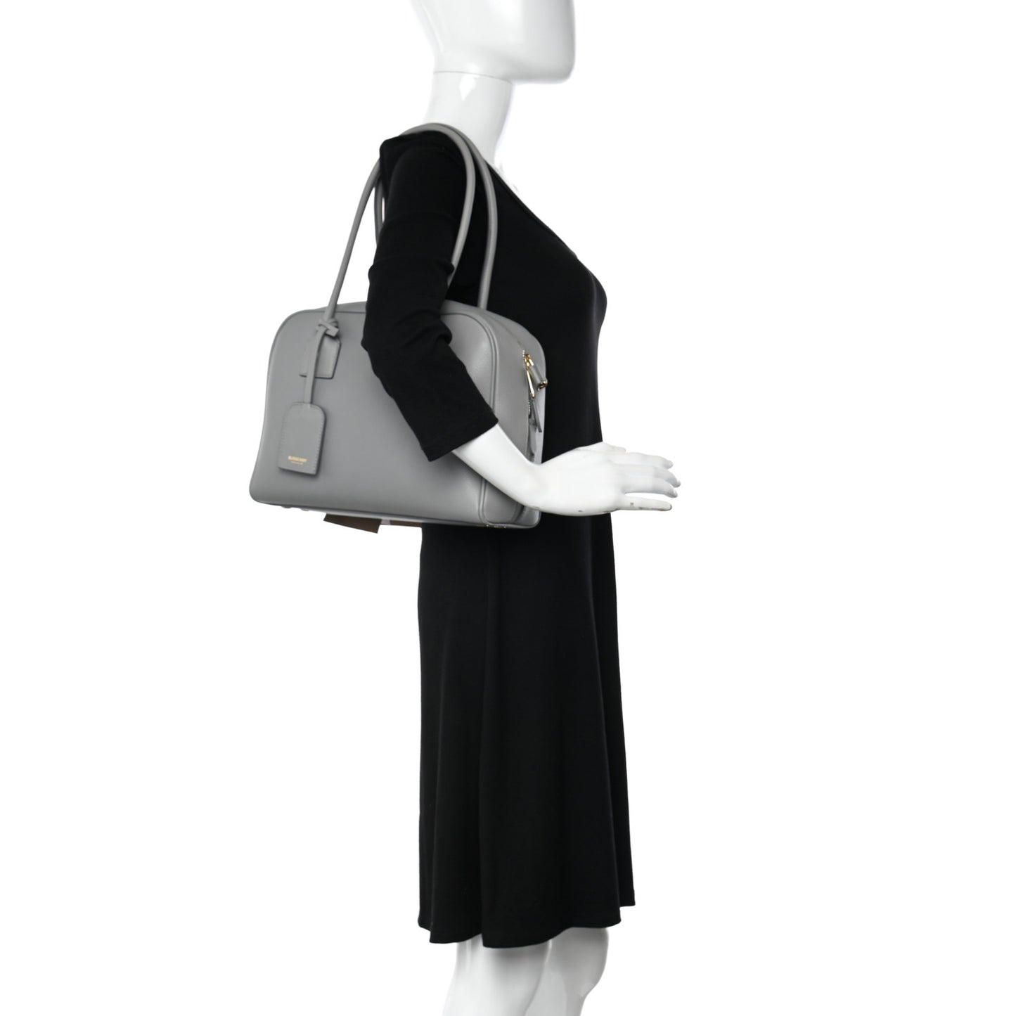 Soft Grain Calfskin Half Cube Bag Bright Cloud Grey