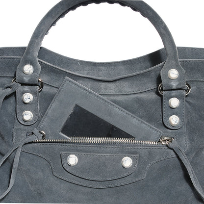 Balenciaga Baby Daim Suede Marble Hardware City Grey 6 of 15