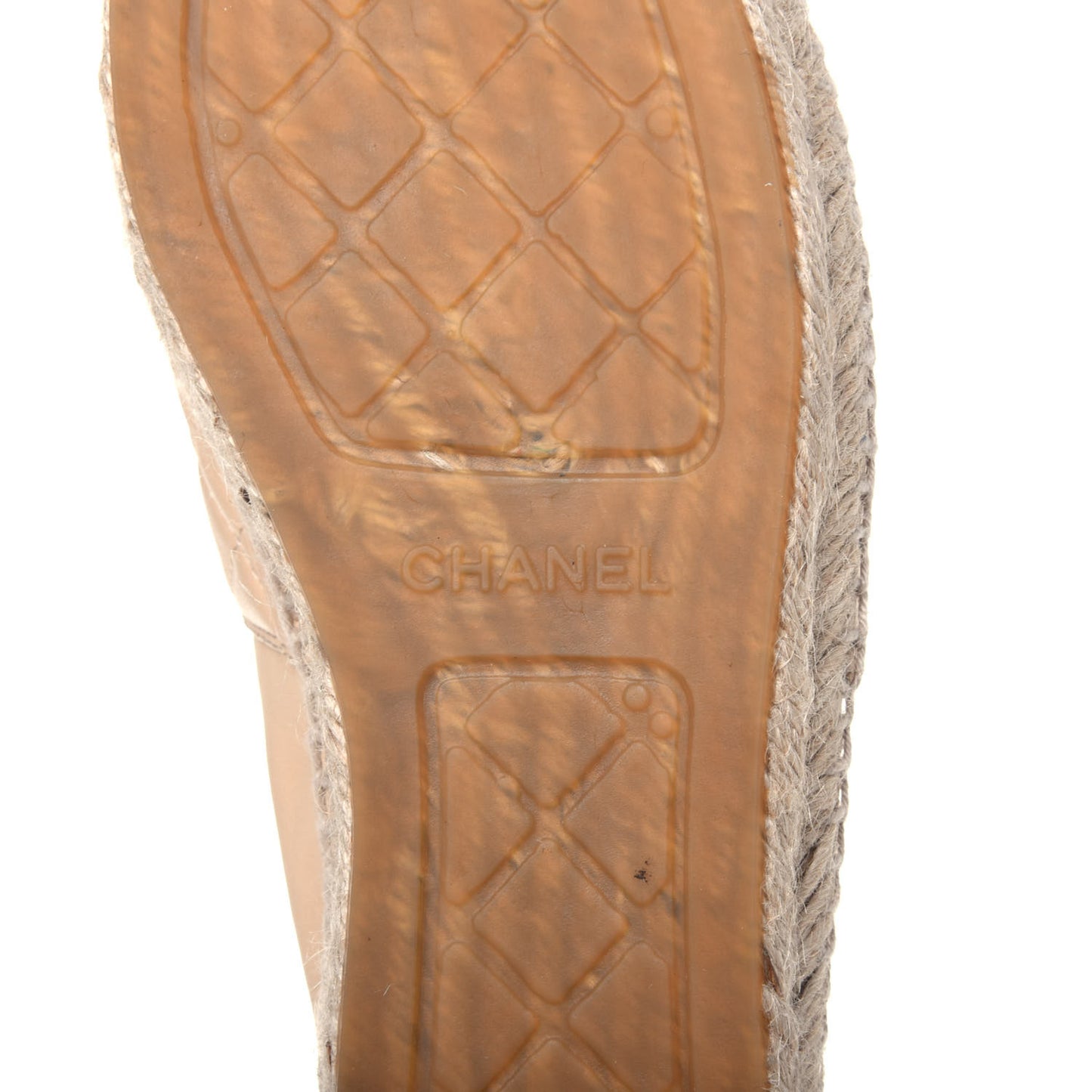Lambskin Quilted CC Espadrilles 41 Beige