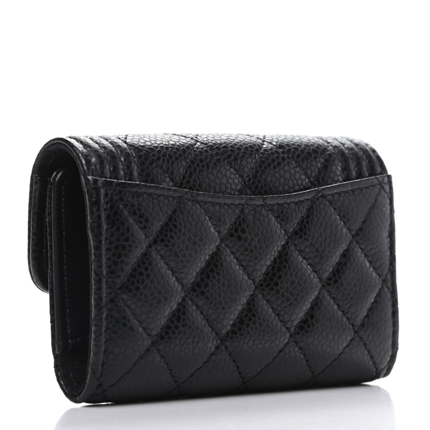 Caviar Quilted 4 Key Holder Boy Flap Black