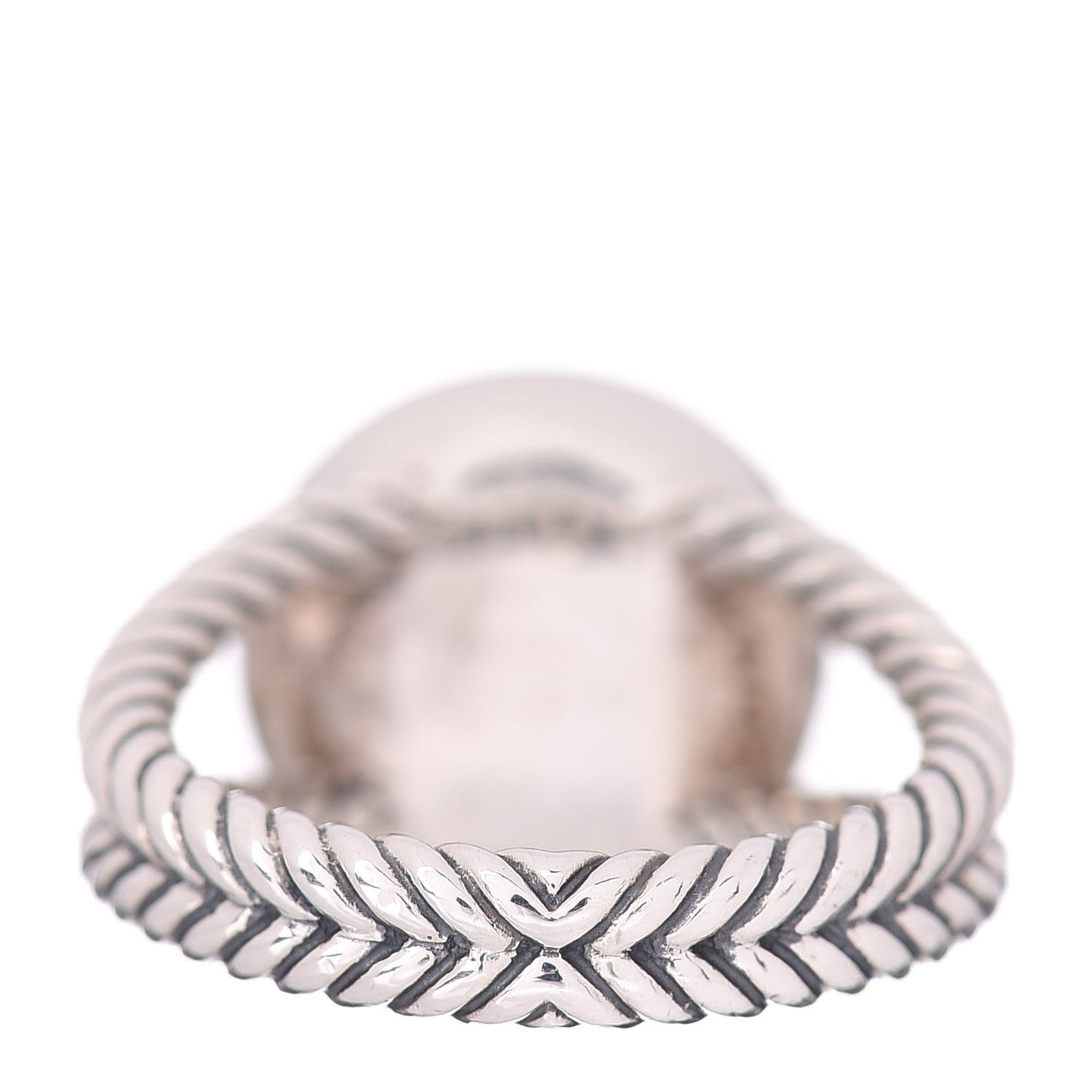 Sterling Silver Diamond Pearl 8mm Petite Cerise Ring 52 6