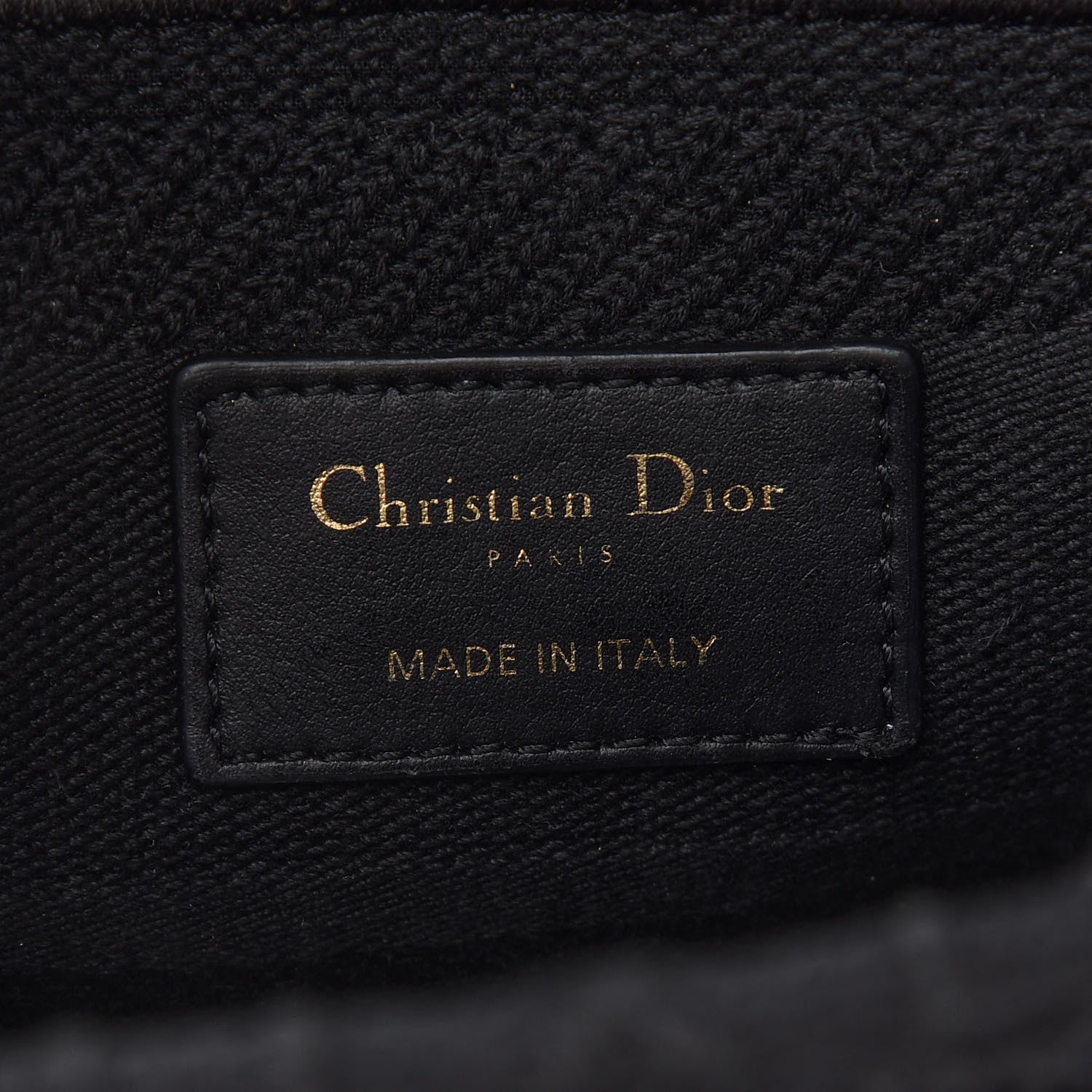 Christian Dior Canvas Embroidered Cannage Medium Lady D-Lite Black 6 of 12