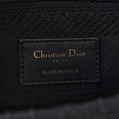 Christian Dior Canvas Embroidered Cannage Medium Lady D-Lite Black 6 of 12