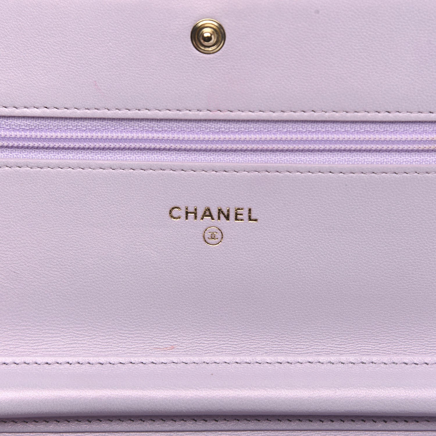 Chanel Patent Calfskin Quilted Boy Wallet On Chain WOC Purple 6 of 14