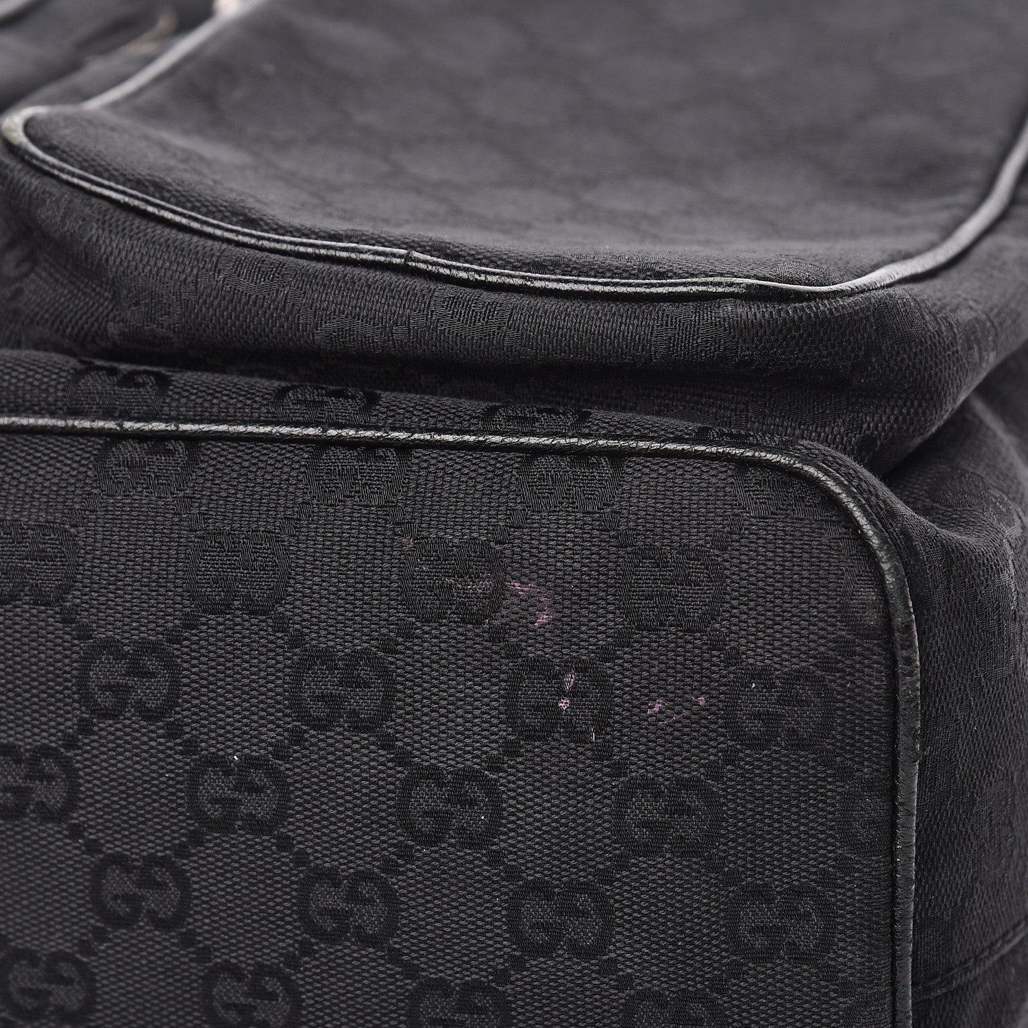Gucci GG Monogram Single Buckle Backpack Black 17 of 18