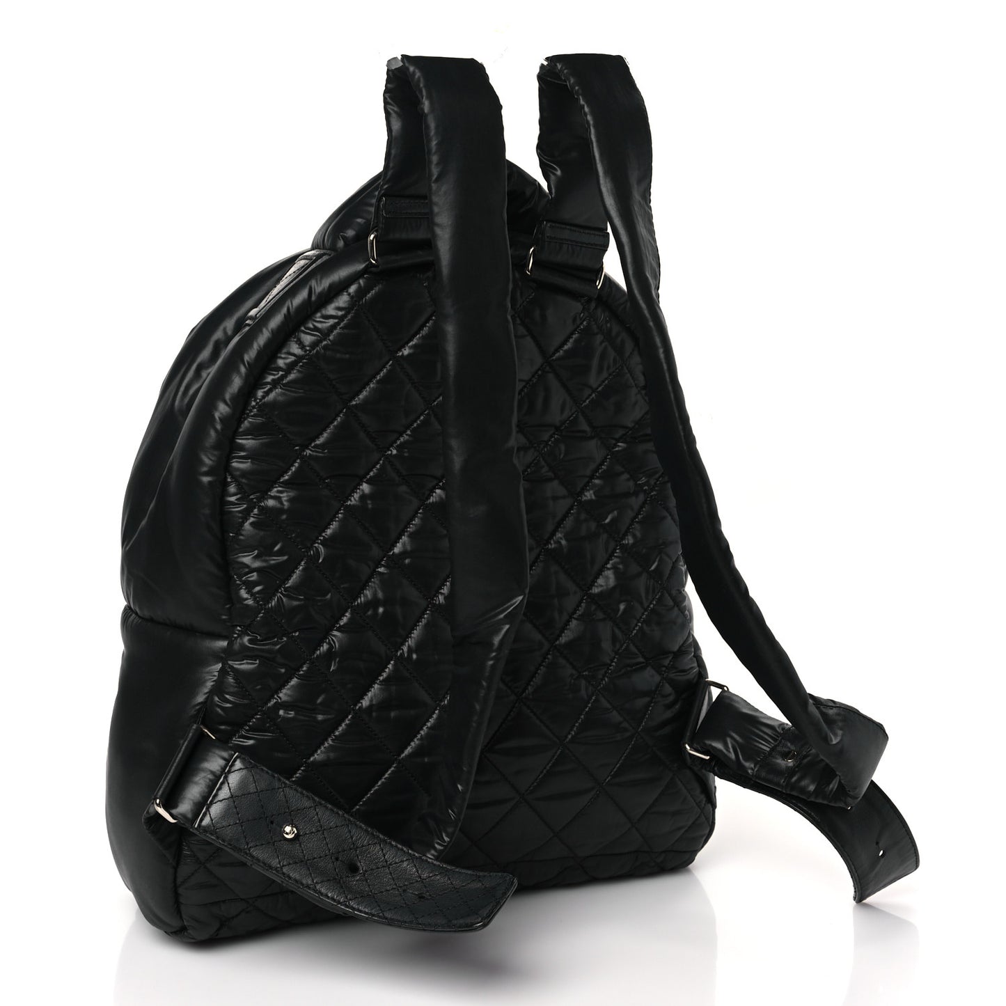 Nylon Quilted Coco Cocoon Backpack Black