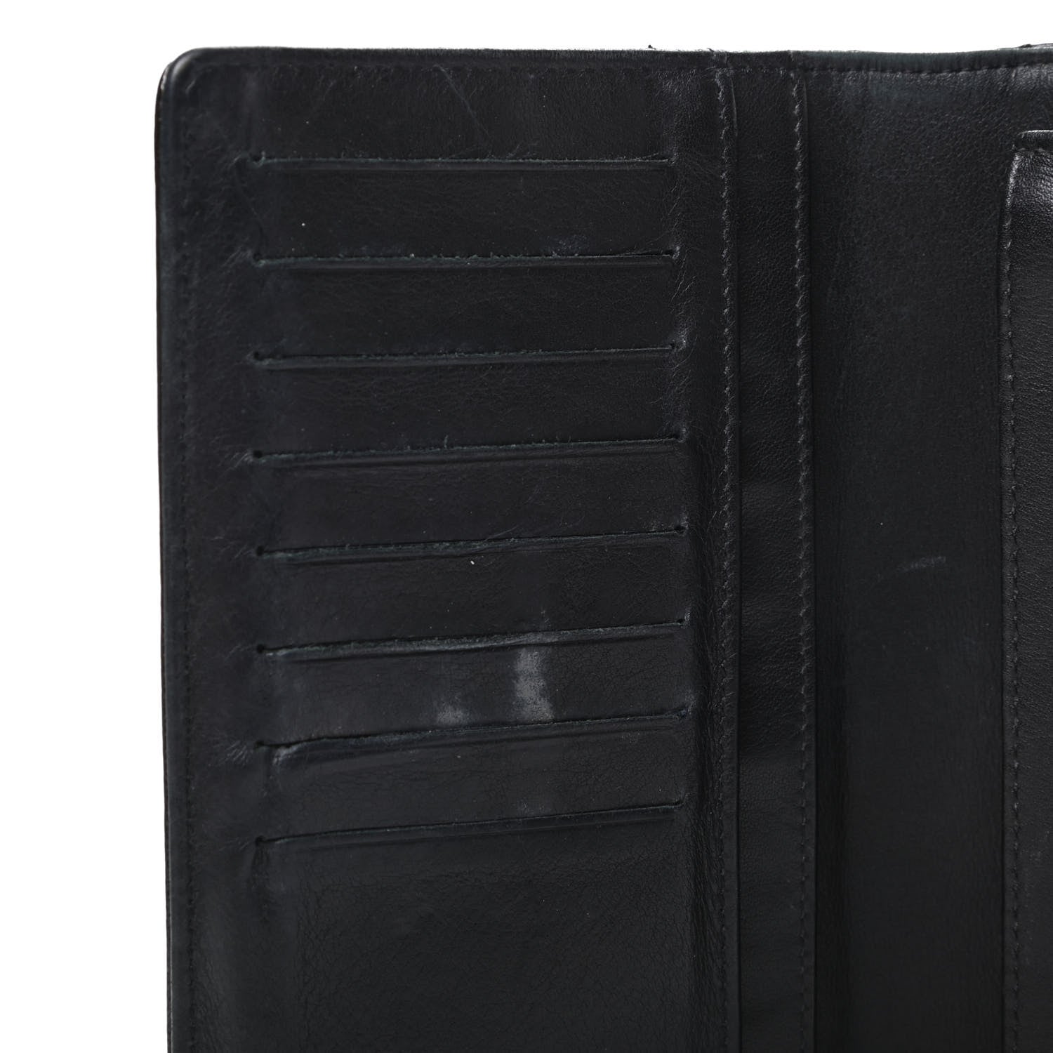 Chanel Grained Patent CC Yen Wallet Black 7 of 8
