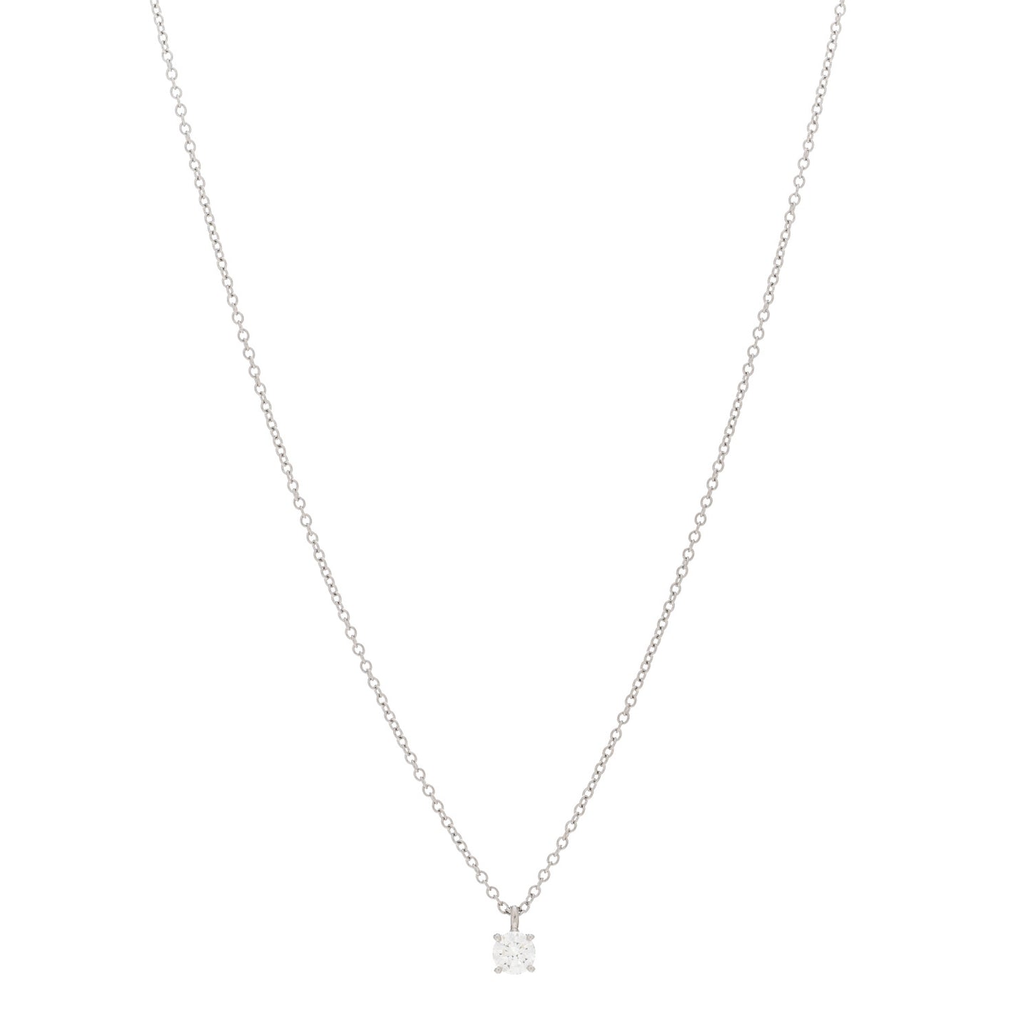 Platinum Diamond .25ct Solitaire Pendant Necklace