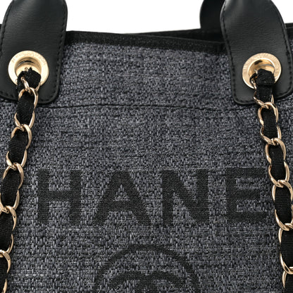 Chanel Lurex Boucle Medium Deauville Tote Black 8 of 10