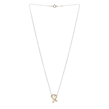 Tiffany Sterling Silver Small Paloma Picasso Loving Heart Pendant Necklace 3 of 5