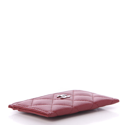 Chanel Caviar Quilted Card Holder Dark Red 4 of 10