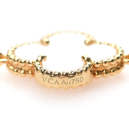 Van Cleef & Arpels 18K Yellow Gold Mother of Pearl 5 Motifs Vintage Alhambra Bracelet 5 of 7