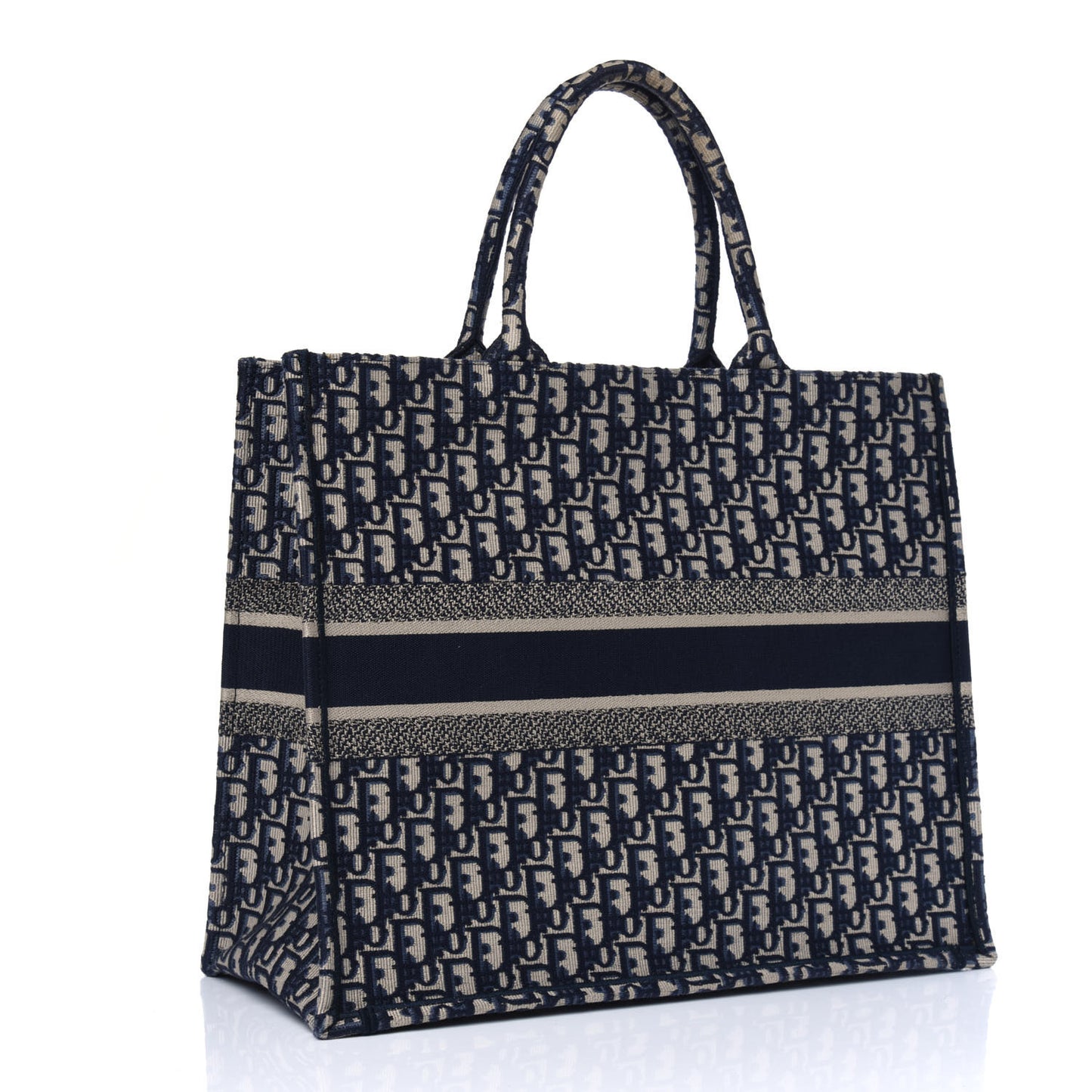 Oblique Book Tote Blue Multicolor