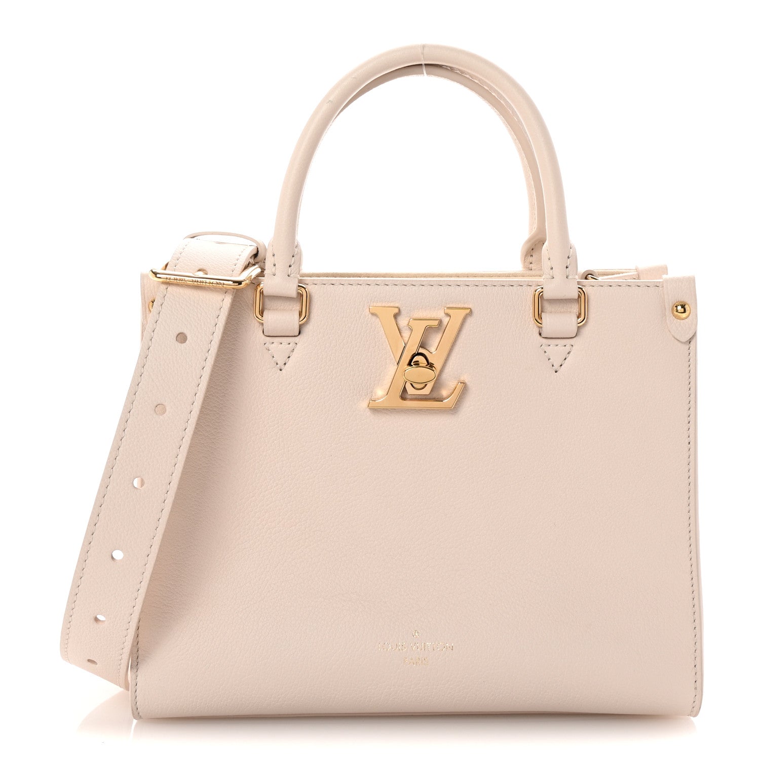 Louis Vuitton Calfskin Lock & Go Tote Quartz 1 of 9