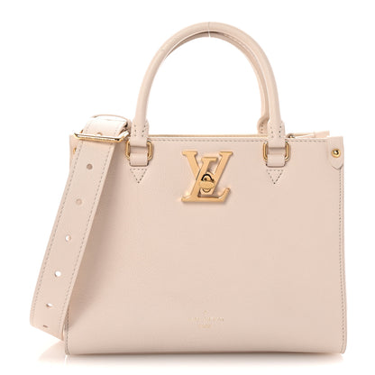 Louis Vuitton Calfskin Lock & Go Tote Quartz 1 of 9